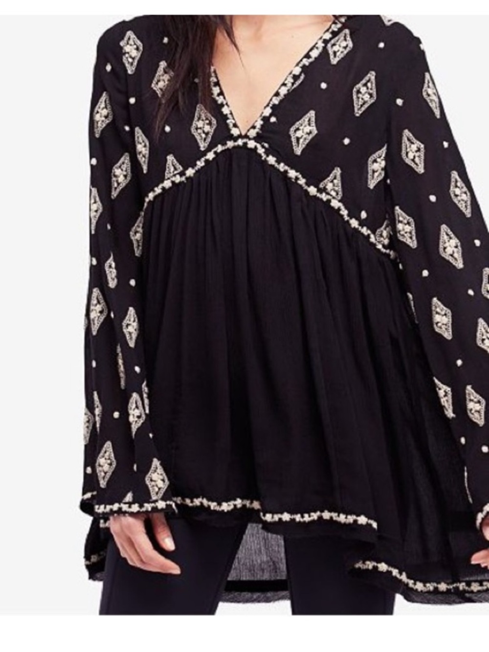 Free People Diamond Embroidered Tunic